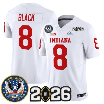 Indiana Hoosiers "United States 250th Anniversary Patch" Vapor Limited Jersey - White / Kaelon Black