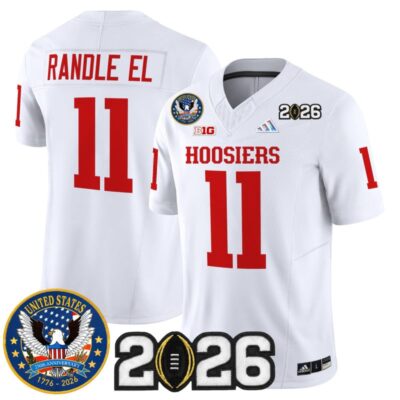 Indiana Hoosiers "United States 250th Anniversary Patch" Vapor Limited Jersey - White / Randle El