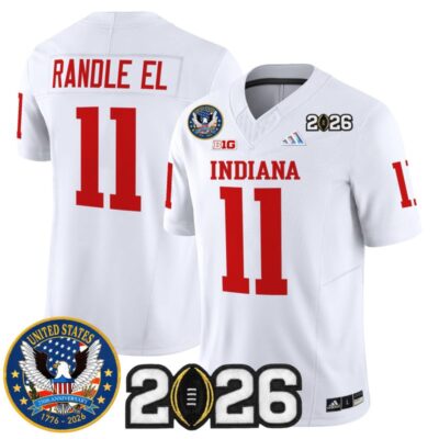 Indiana Hoosiers "United States 250th Anniversary Patch" Vapor Limited Jersey - White / Randle El
