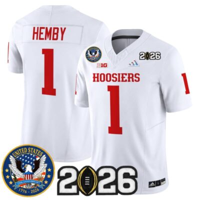 Indiana Hoosiers "United States 250th Anniversary Patch" Vapor Limited Jersey - White / Roman Hemby