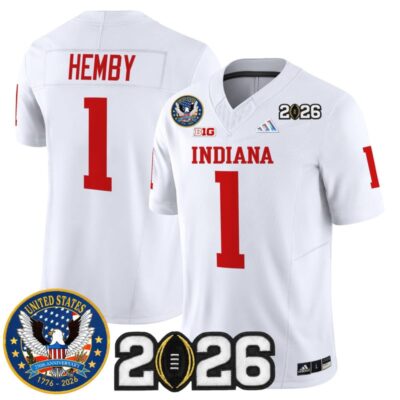 Indiana Hoosiers "United States 250th Anniversary Patch" Vapor Limited Jersey - White / Roman Hemby