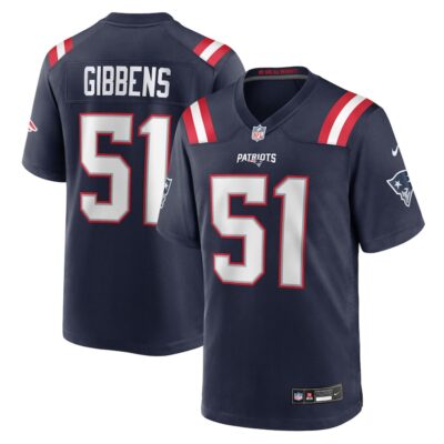Jack Gibbens New England Patriots Team Game Jersey - Navy