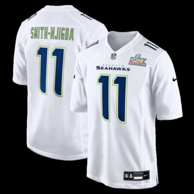 Jaxon Smith-Njigba Seattle Seahawks Super Bowl LX Patch Tundra Fashion Game Jersey - White