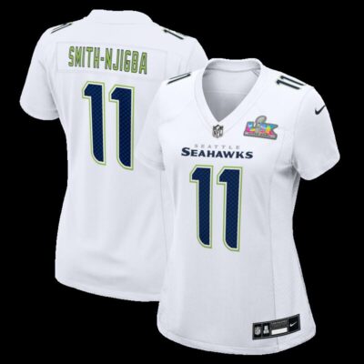 Jaxon Smith-Njigba Seattle Seahawks Women's Super Bowl LX Patch Tundra Fashion Game Jersey - White