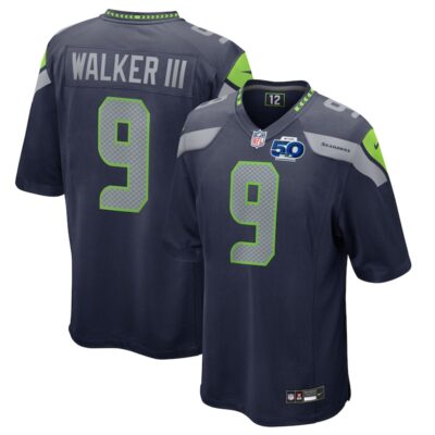 Kenneth Walker III Seattle Seahawks 50th Season Game Jersey - College Navy