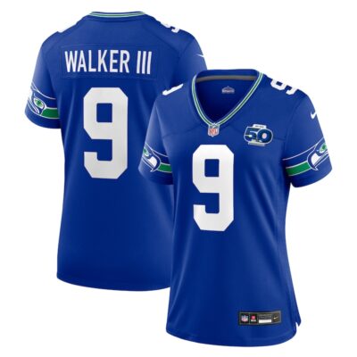 Kenneth Walker III Seattle Seahawks Women's Alternate 2 50th Season Game Jersey - Royal