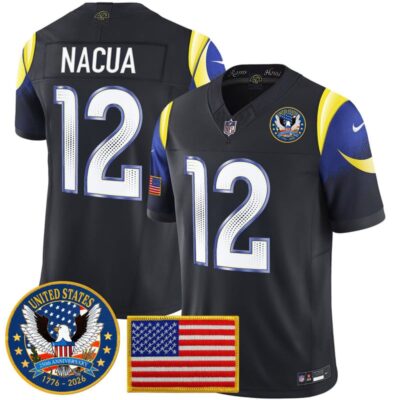 Los Angeles Rams 2025 "United States 250th Anniversary Patch" Vapor Limited Jersey - Navy Rivalries / Puka Nacua
