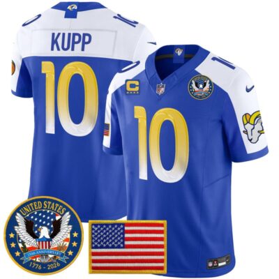 Los Angeles Rams 2025 "United States 250th Anniversary Patch" Vapor Limited Jersey - Royal Alternate / Cooper Kupp