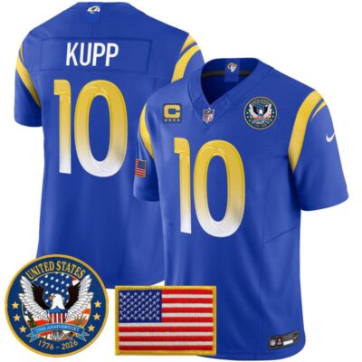 Los Angeles Rams 2025 "United States 250th Anniversary Patch" Vapor Limited Jersey - Royal / Cooper Kupp