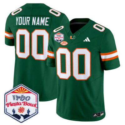 Miami Hurricanes 2026 The Fiesta Bowl Vapor Limited Custom Stitched Jersey - Green