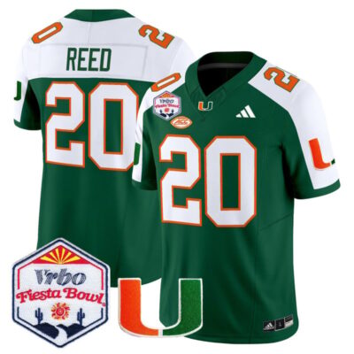 Miami Hurricanes 2026 The Fiesta Bowl Vapor Limited Stitched Jersey - Green Alternate / Ed Reed