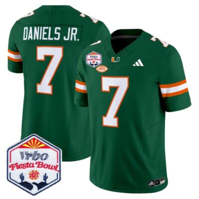 Miami Hurricanes 2026 The Fiesta Bowl Vapor Limited Stitched Jersey - Green / CJ Daniels