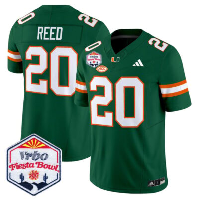 Miami Hurricanes 2026 The Fiesta Bowl Vapor Limited Stitched Jersey - Green / Ed Reed