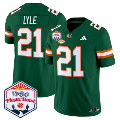 Miami Hurricanes 2026 The Fiesta Bowl Vapor Limited Stitched Jersey - Green / Jordan Lyle