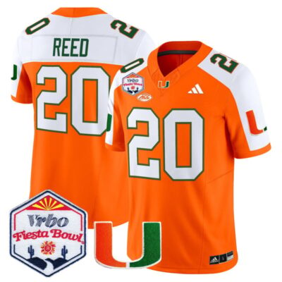 Miami Hurricanes 2026 The Fiesta Bowl Vapor Limited Stitched Jersey - Orange Alternate / Ed Reed