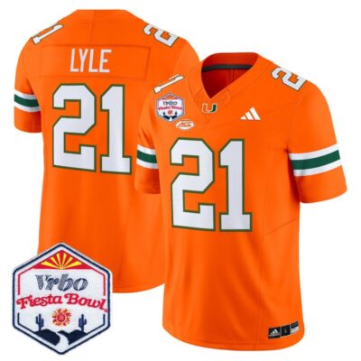 Miami Hurricanes 2026 The Fiesta Bowl Vapor Limited Stitched Jersey - Orange / Jordan Lyle