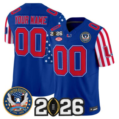 Miami Hurricanes "America250 Edition" Vapor Limited Custom Jersey - 2026 CFP Final Patch - Royal