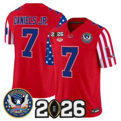 Miami Hurricanes "America250 Edition" Vapor Limited Jersey - 2026 CFP Final Patch - Red / CJ Daniels