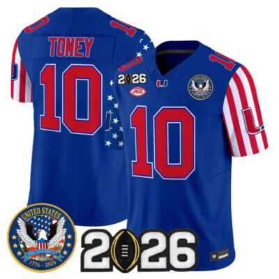 Miami Hurricanes "America250 Edition" Vapor Limited Jersey - 2026 CFP Final Patch - Royal / Malachi Toney