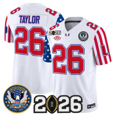 Miami Hurricanes "America250 Edition" Vapor Limited Jersey - 2026 CFP Final Patch - White / Sean Taylor
