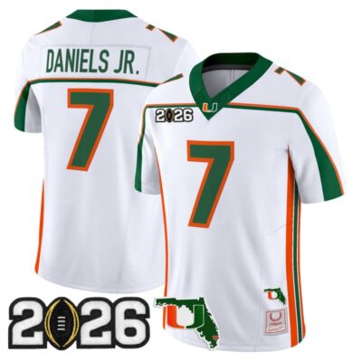 Miami Hurricanes Throwback Vapor Limited Jersey - 2026 CFP Final & Florida Patch - CJ Daniels