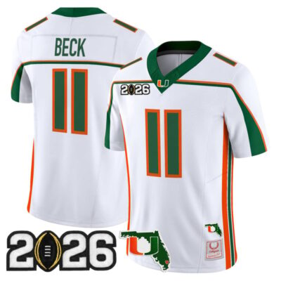 Miami Hurricanes Throwback Vapor Limited Jersey - 2026 CFP Final & Florida Patch - Carson Beck