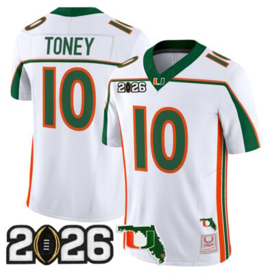 Miami Hurricanes Throwback Vapor Limited Jersey - 2026 CFP Final & Florida Patch - Malachi Toney
