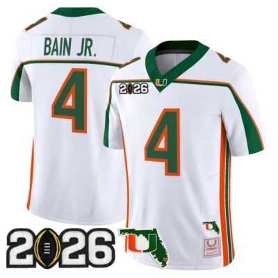 Miami Hurricanes Throwback Vapor Limited Jersey - 2026 CFP Final & Florida Patch - Rueben Bain Jr.