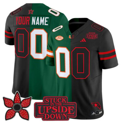 Miami Hurricanes 'Upside Down Edition' Vapor Limited Custom Jersey - Green-Black