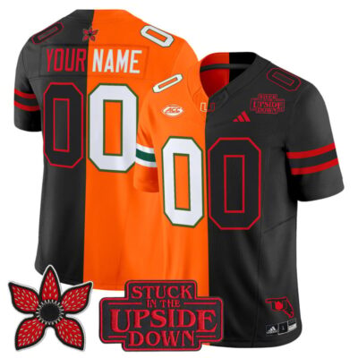 Miami Hurricanes 'Upside Down Edition' Vapor Limited Custom Jersey - Orange-Black