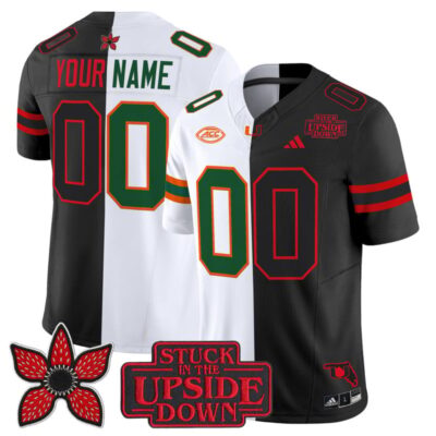Miami Hurricanes 'Upside Down Edition' Vapor Limited Custom Jersey - White-Black
