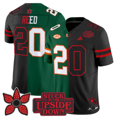 Miami Hurricanes 'Upside Down Edition' Vapor Limited Jersey - Green-Black / Ed Reed