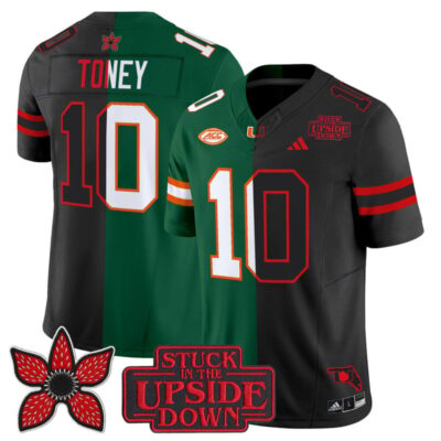 Miami Hurricanes 'Upside Down Edition' Vapor Limited Jersey - Green-Black / Malachi Toney