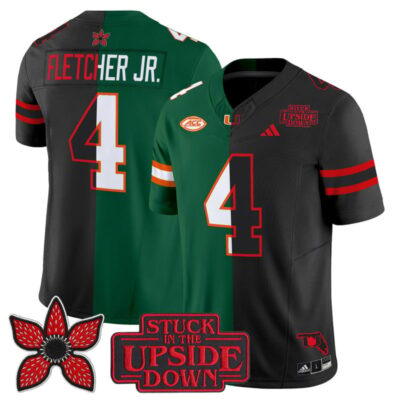 Miami Hurricanes 'Upside Down Edition' Vapor Limited Jersey - Green-Black / Mark Fletcher Jr.