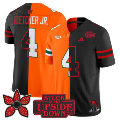 Miami Hurricanes 'Upside Down Edition' Vapor Limited Jersey - Orange-Black / Mark Fletcher Jr.