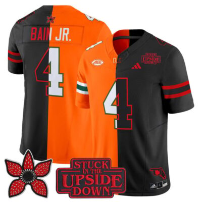 Miami Hurricanes 'Upside Down Edition' Vapor Limited Jersey - Orange-Black / Rueben Bain Jr.