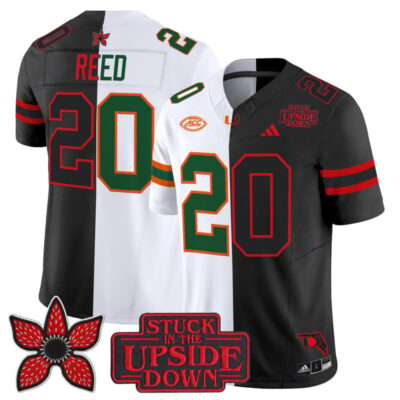 Miami Hurricanes 'Upside Down Edition' Vapor Limited Jersey - White-Black / Ed Reed