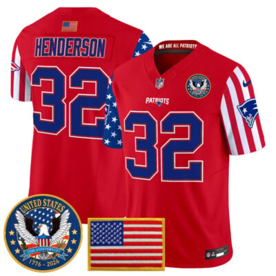 New England Patriots "America250 Edition" Vapor Limited Jersey - Red / TreVeyon Henderson