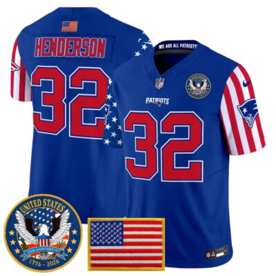 New England Patriots "America250 Edition" Vapor Limited Jersey - Royal / TreVeyon Henderson