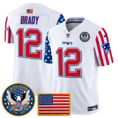 New England Patriots "America250 Edition" Vapor Limited Jersey - White / Tom Brady