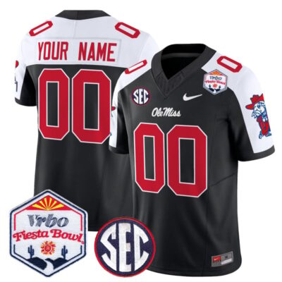 Ole Miss Rebels 2026 The Fiesta Bowl Vapor Limited Custom Stitched Jersey - Black Alternate