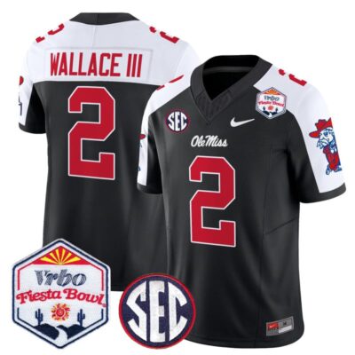 Ole Miss Rebels 2026 The Fiesta Bowl Vapor Limited Stitched Jersey - Black Alternate / Harrison Wallace III