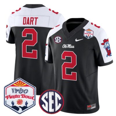 Ole Miss Rebels 2026 The Fiesta Bowl Vapor Limited Stitched Jersey - Black Alternate / Jaxson Dart