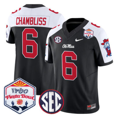 Ole Miss Rebels 2026 The Fiesta Bowl Vapor Limited Stitched Jersey - Black Alternate / Trinidad Chambliss