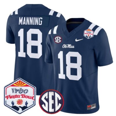 Ole Miss Rebels 2026 The Fiesta Bowl Vapor Limited Stitched Jersey - Navy / Archie Manning