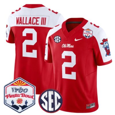Ole Miss Rebels 2026 The Fiesta Bowl Vapor Limited Stitched Jersey - Red Alternate / Harrison Wallace III