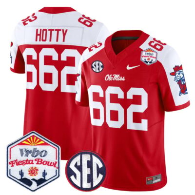 Ole Miss Rebels 2026 The Fiesta Bowl Vapor Limited Stitched Jersey - Red Alternate / Hotty 662