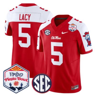 Ole Miss Rebels 2026 The Fiesta Bowl Vapor Limited Stitched Jersey - Red Alternate / Kewan Lacy