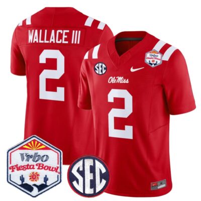 Ole Miss Rebels 2026 The Fiesta Bowl Vapor Limited Stitched Jersey - Red / Harrison Wallace III