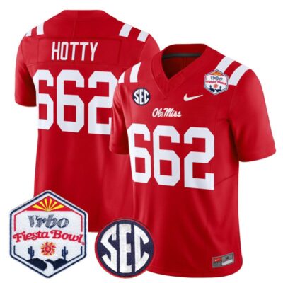 Ole Miss Rebels 2026 The Fiesta Bowl Vapor Limited Stitched Jersey - Red / Hotty 662